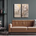 Pictură decorativă din sticlă securizată (2 bucăți), 2P3570Camtbl-005, Dimensiune: 35 x 70 cm (2 bucăți), Multicolor