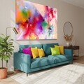 Tablou decorativ, DEV02651100140, Lemn (Grosime: 3-4 cm, Multicolor