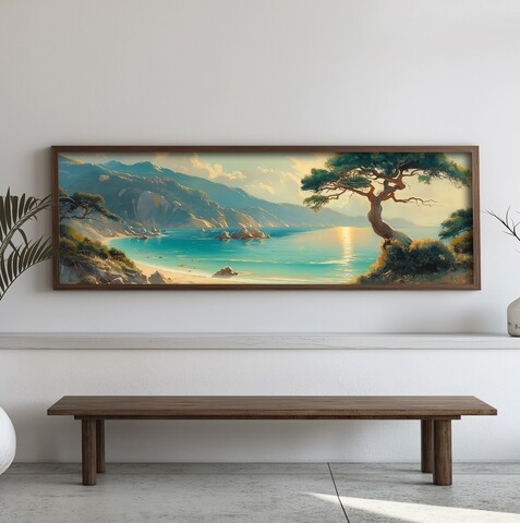 Tablou decorativ, EMR049, Lemn, Multicolor