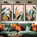 Tablou decorativ (3 Pieces), GE264-L, Lemn, Multicolor