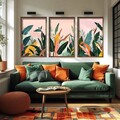Tablou decorativ (3 Pieces), GE264-L, Lemn, Multicolor