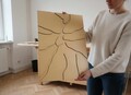 Tablou decorativ, Midas, Dimensiuni: 45 x 68 cm, Auriu