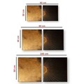 Tablou decorativ (2 Pieces), ASR_CNV2-8 50x50, Lemn, Multicolor