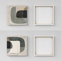 Tablou decorativ (2 Pieces), ASR_CNVS25, Lemn, Multicolor