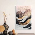 Tablou decorativ, YNS-1034-70 x 100, Lemn, Multicolor