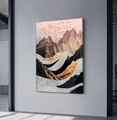 Tablou decorativ, YNS-1034-70 x 100, Lemn, Multicolor
