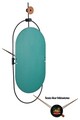Ceas de perete, Sntr, MDF dublu strat, Verde/Negru
