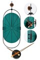 Ceas de perete, Sntr, MDF dublu strat, Verde/Negru