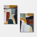 Tablou decorativ (2 Pieces), 2KNV4354, Lemn, Multicolor