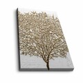 Tablou decorativ, 4570NISC-021, Lemn (Grosime: 22 mm, Aur/Alb