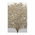 Tablou decorativ, 4570NISC-021, Lemn (Grosime: 22 mm, Aur/Alb