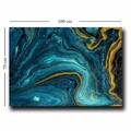 Tablou decorativ, 70100NISC-018, Lemn (Grosime: 22 mm, Albastru / Bleumarin / Auriu