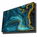 Tablou decorativ, 70100NISC-018, Lemn (Grosime: 22 mm, Albastru / Bleumarin / Auriu