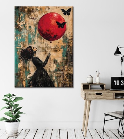 Tablou decorativ, WY433 (50 x 70), Canvas imprimat, Multicolor