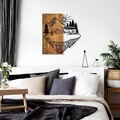 Decoratiune de perete, Camp Life, Dimensiuni: 54 x 57 cm, Nuc / Negru