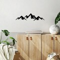 Decoratiune de perete, Mountain, Dimensiune: 54 x 14 cm, Negru