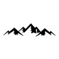 Decoratiune de perete, Mountain, Dimensiune: 54 x 14 cm, Negru