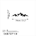 Decoratiune de perete, Mountain, Dimensiune: 54 x 14 cm, Negru