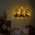 Decoratiune de perete, Cats 967, Dimensiune: 33 x 60 cm, Negru