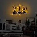 Decoratiune de perete, Cats 967, Dimensiune: 33 x 60 cm, Negru