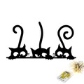 Decoratiune de perete, Cats 967, Dimensiune: 33 x 60 cm, Negru