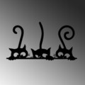 Decoratiune de perete, Cats 967, Dimensiune: 33 x 60 cm, Negru