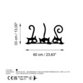 Decoratiune de perete, Cats 967, Dimensiune: 33 x 60 cm, Negru