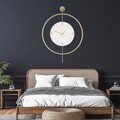 Ceas de perete, Mclock-00111, Lățime: 58 cm Înălțime: 80 cm Adâncime: 7 cm, Auriu