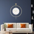 Ceas de perete, Mclock-00111, Lățime: 58 cm Înălțime: 80 cm Adâncime: 7 cm, Auriu