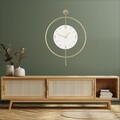 Ceas de perete, Mclock-00111, Lățime: 58 cm Înălțime: 80 cm Adâncime: 7 cm, Auriu