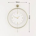 Ceas de perete, Mclock-00111, Lățime: 58 cm Înălțime: 80 cm Adâncime: 7 cm, Auriu