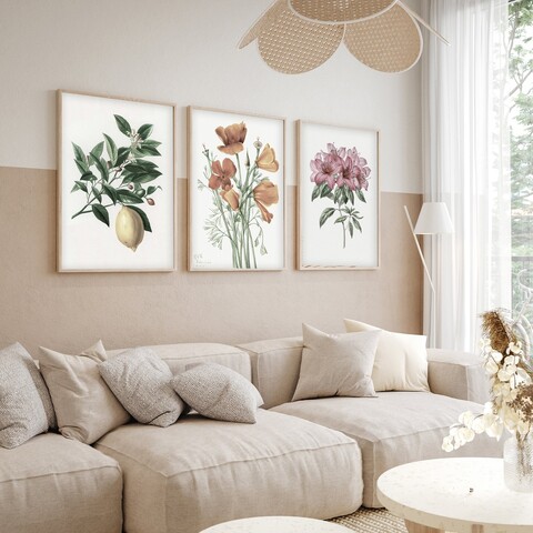 Tablou decorativ (3 Pieces), Huhu278, Lemn masiv (Grosime: 2 cm, Multicolor
