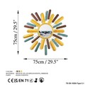 Oglinda decorativa, Mirror Sun 2, Dimensiuni: 75 x 75 x 4 cm, Multicolor