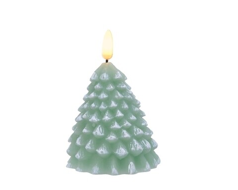 Lumanare cu LED Tree, Lumineo, 9x12 cm, verde