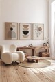 Tablou decorativ (3 Pieces), 3Dartsohoset49, MDF, Multicolor