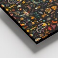 Tablou decorativ, DEV02383100140, Lemn (Grosime: 3-4 cm, Multicolor