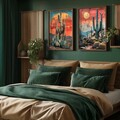 Tablou decorativ (2 Pieces), HUM108, Cadru: 100% MOLID, Multicolor