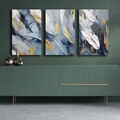 Tablou decorativ (3 Pieces), 3P4570GSC-015, Lemn, Multicolor