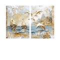 Tablou decorativ (2 Pieces), DEV9, Lemn, Multicolor