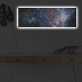 Tablou decorativ cu lumina LED, 3090NASA-005, 30 x 90 cm, Multicolor
