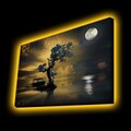 Tablou decorativ cu lumina LED, 4570KTLGDACT, Dimensiune: 45 x 70 cm, Multicolor