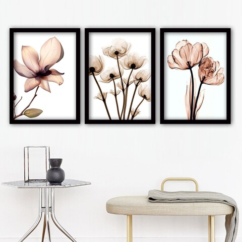 Tablou decorativ (3 Pieces), 3SC157, Plastic, Multicolor