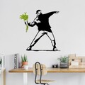 Decoratiune de perete, Moss, Dimensiune: 70 x 69 cm, Verde deschis / Negru