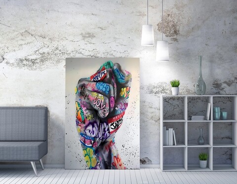 Tablou decorativ, WY349 (50 x 70), Canvas imprimat, Multicolor