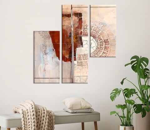 Tablou decorativ (3 Pieces), MXA07, Lemn (Grosime: 2 cm, Multicolor