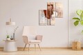 Tablou decorativ (3 Pieces), MXA07, Lemn (Grosime: 2 cm, Multicolor