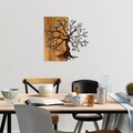 Decoratiune de perete, Agac 5, Dimensiune: 58 x 58 cm, Nuc / Maro