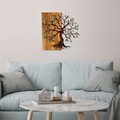 Decoratiune de perete, Agac 5, Dimensiune: 58 x 58 cm, Nuc / Maro