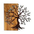 Decoratiune de perete, Agac 5, Dimensiune: 58 x 58 cm, Nuc / Maro