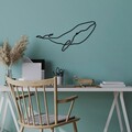 Decoratiune de perete, Whale, Dimensiune: 50 x 25 cm, Negru